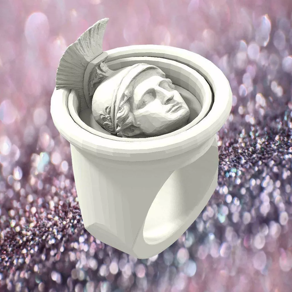 alexander The Great Ring Free 3D print model_0