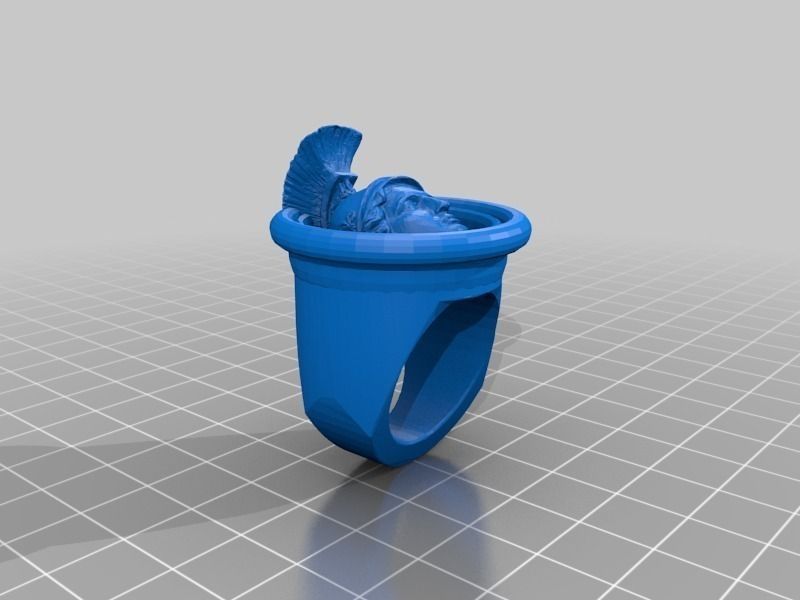 alexander The Great Ring Free 3D print model_2