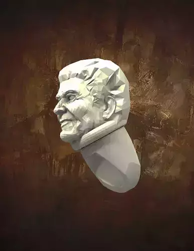 Reag-Ring bust of man on ring Free 3D print model