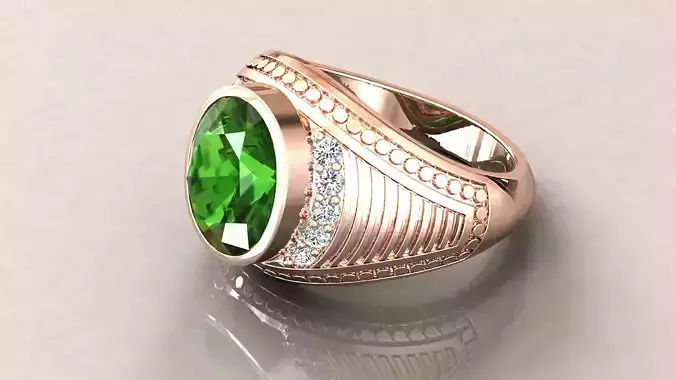 kengkod26v2 emerald and diamond ring