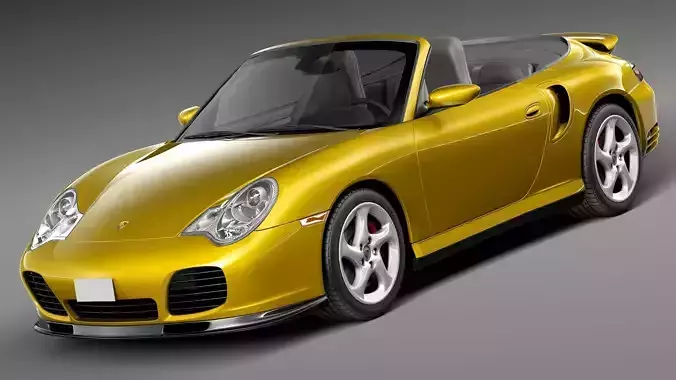 Porsche 911 Turbo Cabrio 996 2002 3D model
