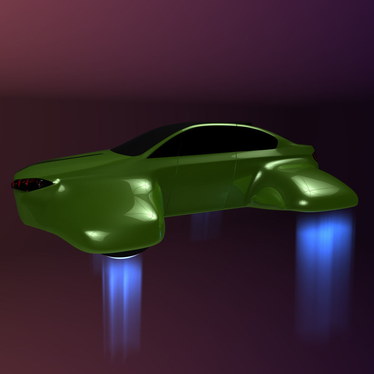 Hover car BF 3D model_4