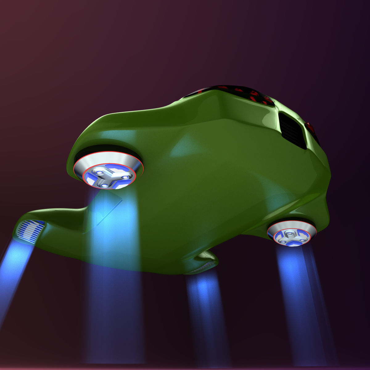 Hover car BF 3D model_5