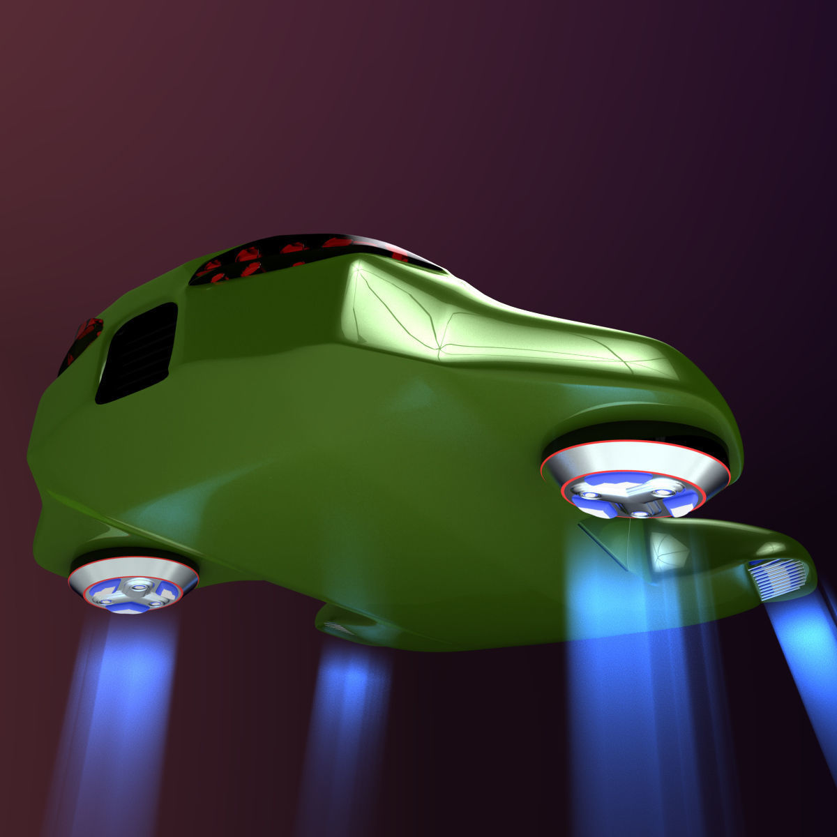 Hover car BF 3D model_17