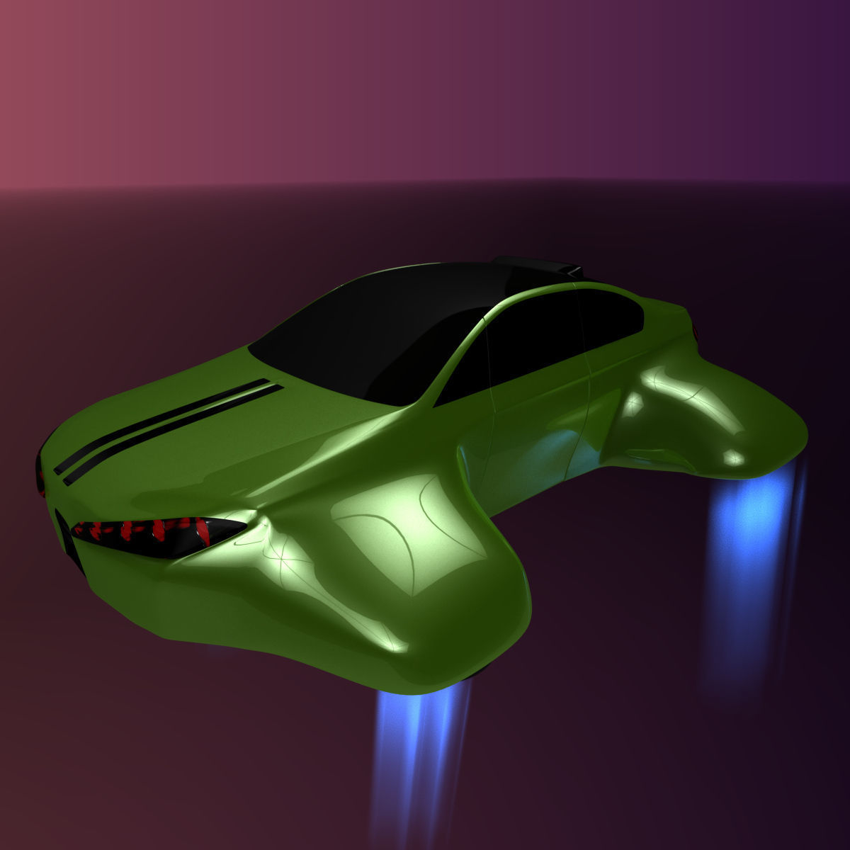 Hover car BF 3D model_1