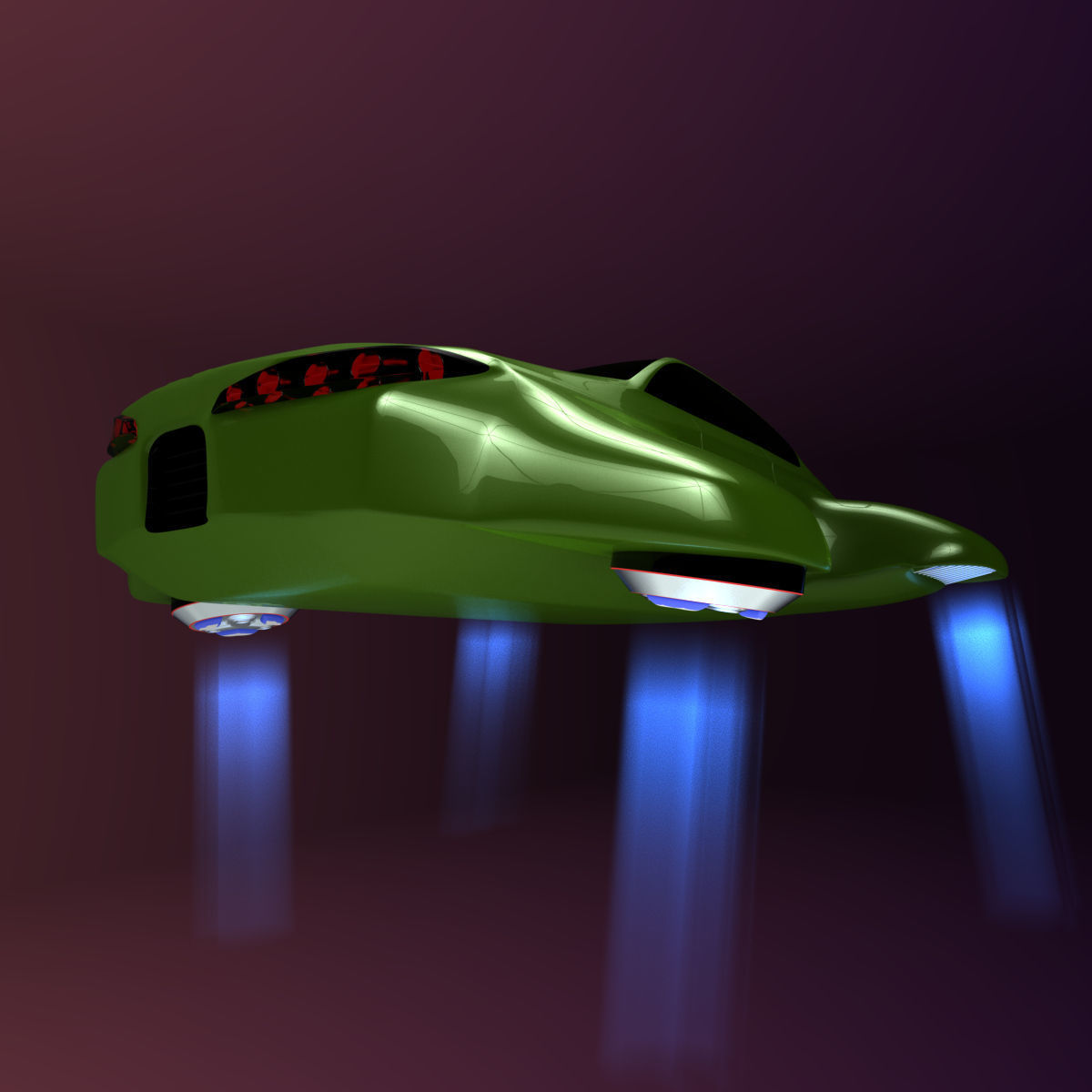 Hover car BF 3D model_9