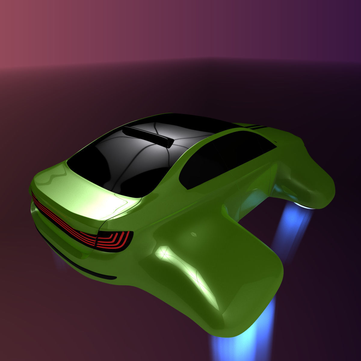 Hover car BF 3D model_11