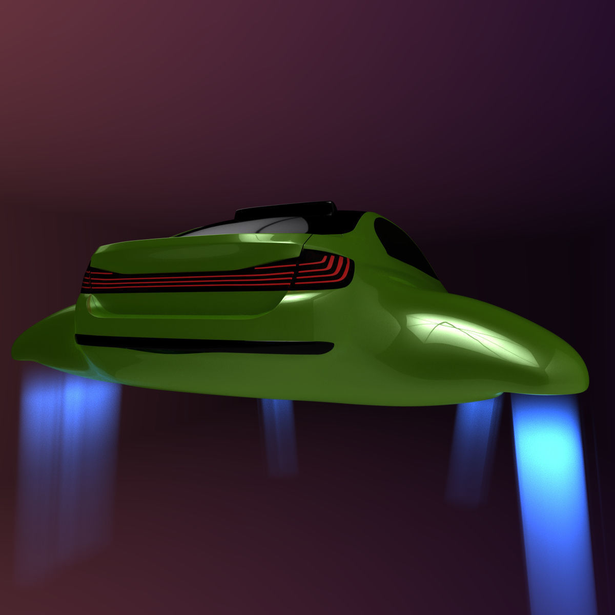 Hover car BF 3D model_7