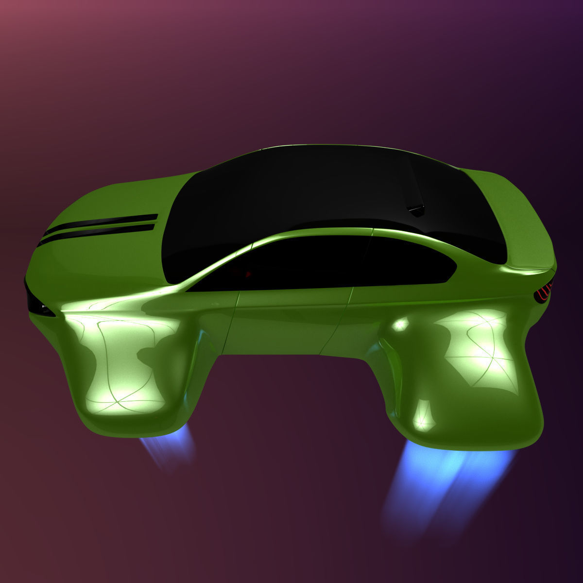Hover car BF 3D model_15