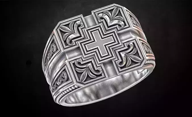 Ring with patterns 201 3D print model