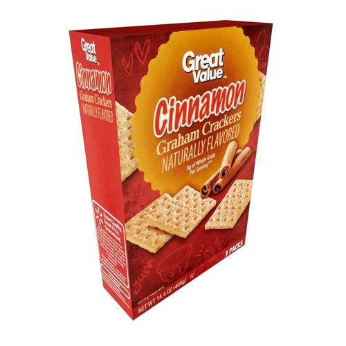 Great Value Grahams Crackers Cinnamon 3 Packs 14 Oz Low-poly 3D model