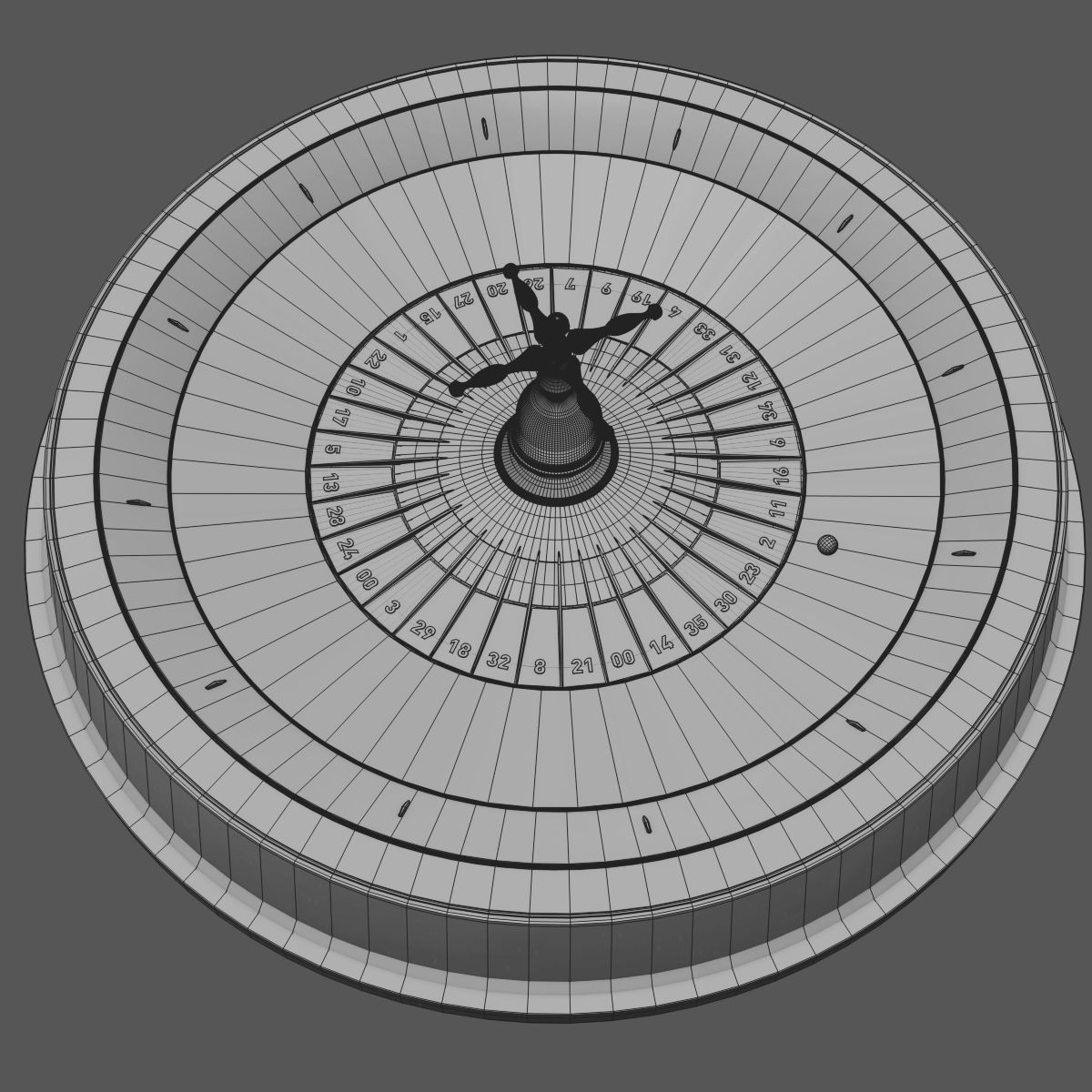 3D Roulette Model casino roule wheel 3D model_7