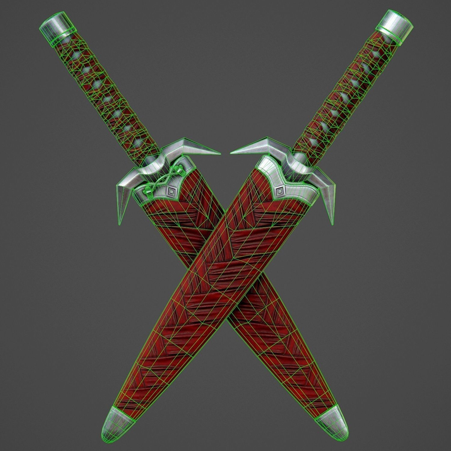 Assassin Knife PBR Game-Ready Low-poly 3D model_1