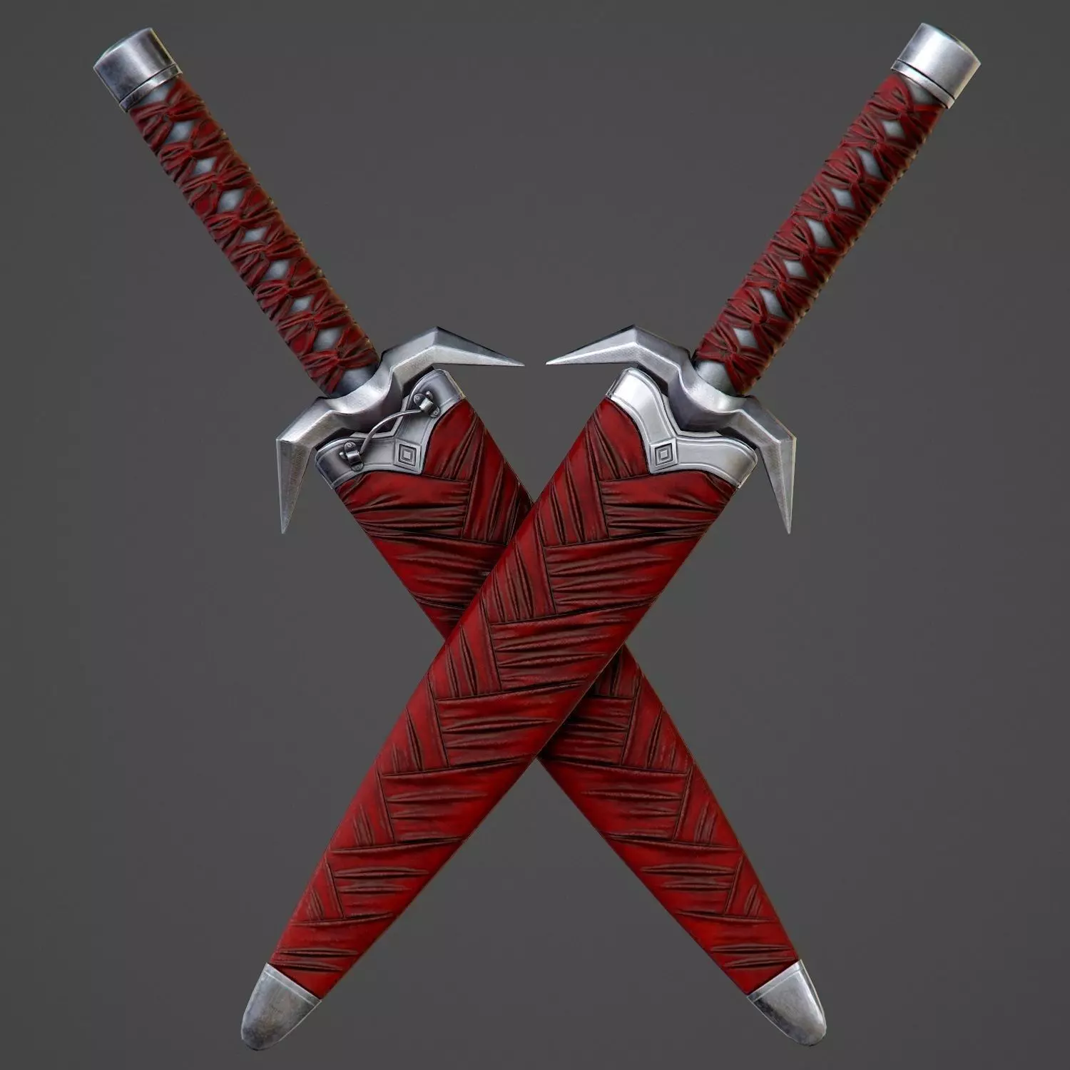 Assassin Knife PBR Game-Ready Low-poly 3D model_0