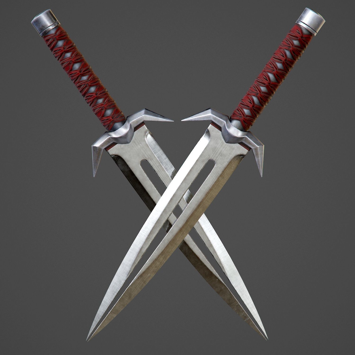 Assassin Knife PBR Game-Ready Low-poly 3D model_2