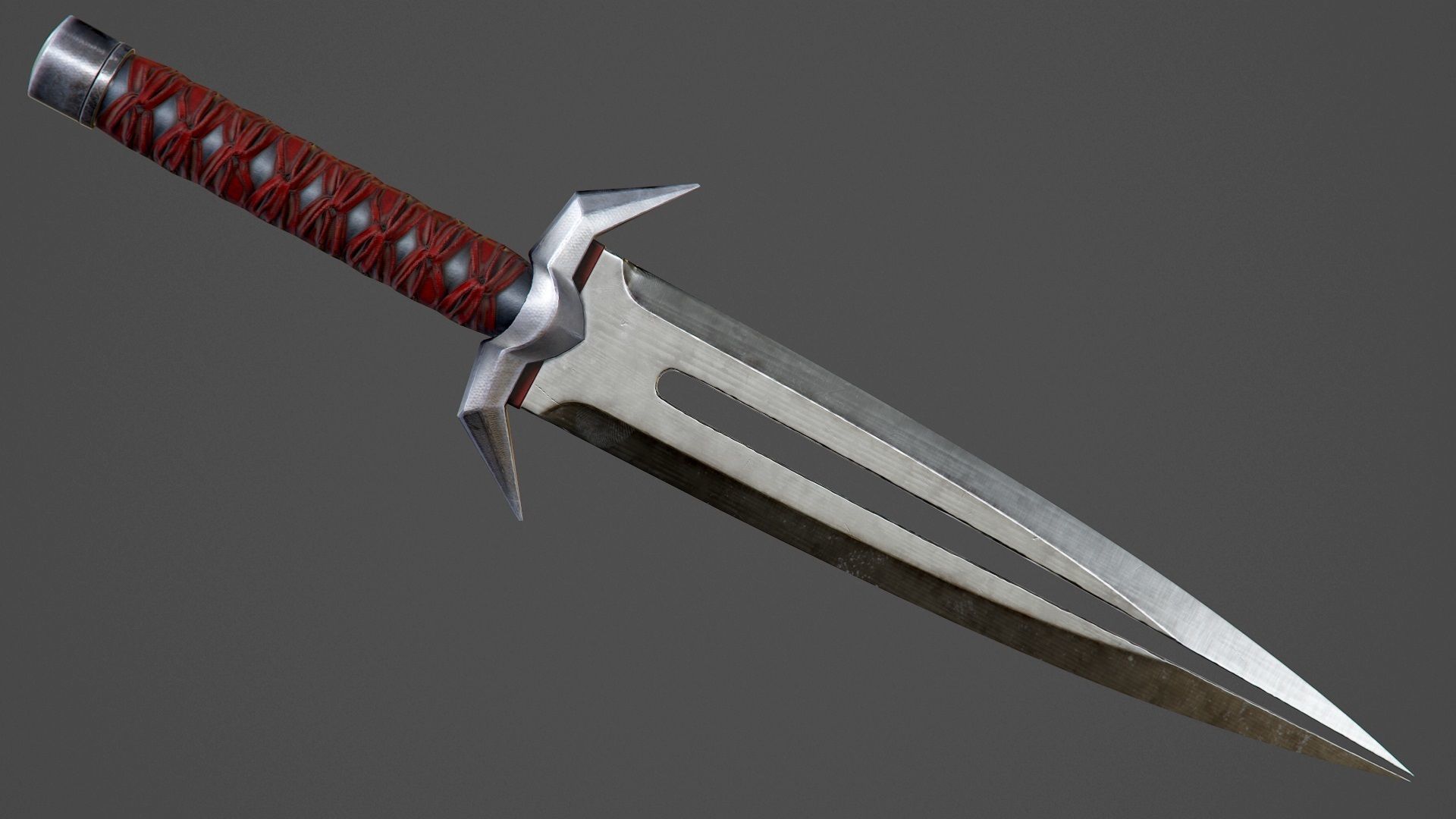 Assassin Knife PBR Game-Ready Low-poly 3D model_12