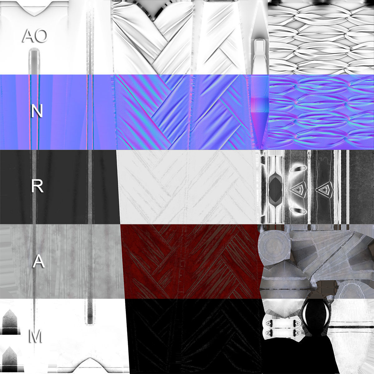 Assassin Knife PBR Game-Ready Low-poly 3D model_9