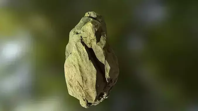 Rock low poly model piece of wood Low-poly 3D model