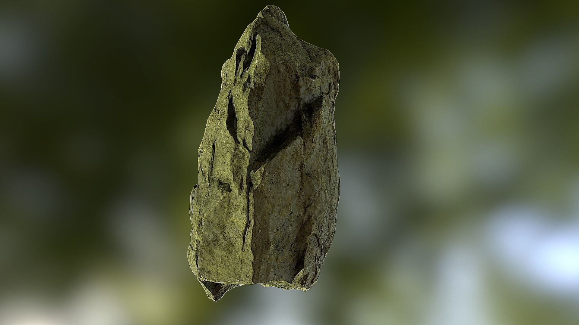 Rock low poly model piece of wood Low-poly 3D model_3