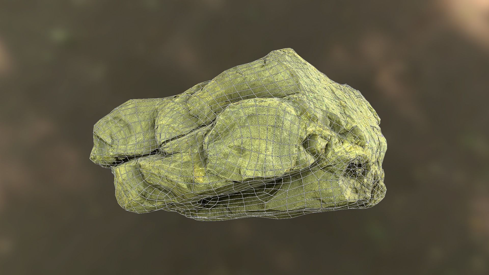 Rock low poly model piece of wood Low-poly 3D model_7