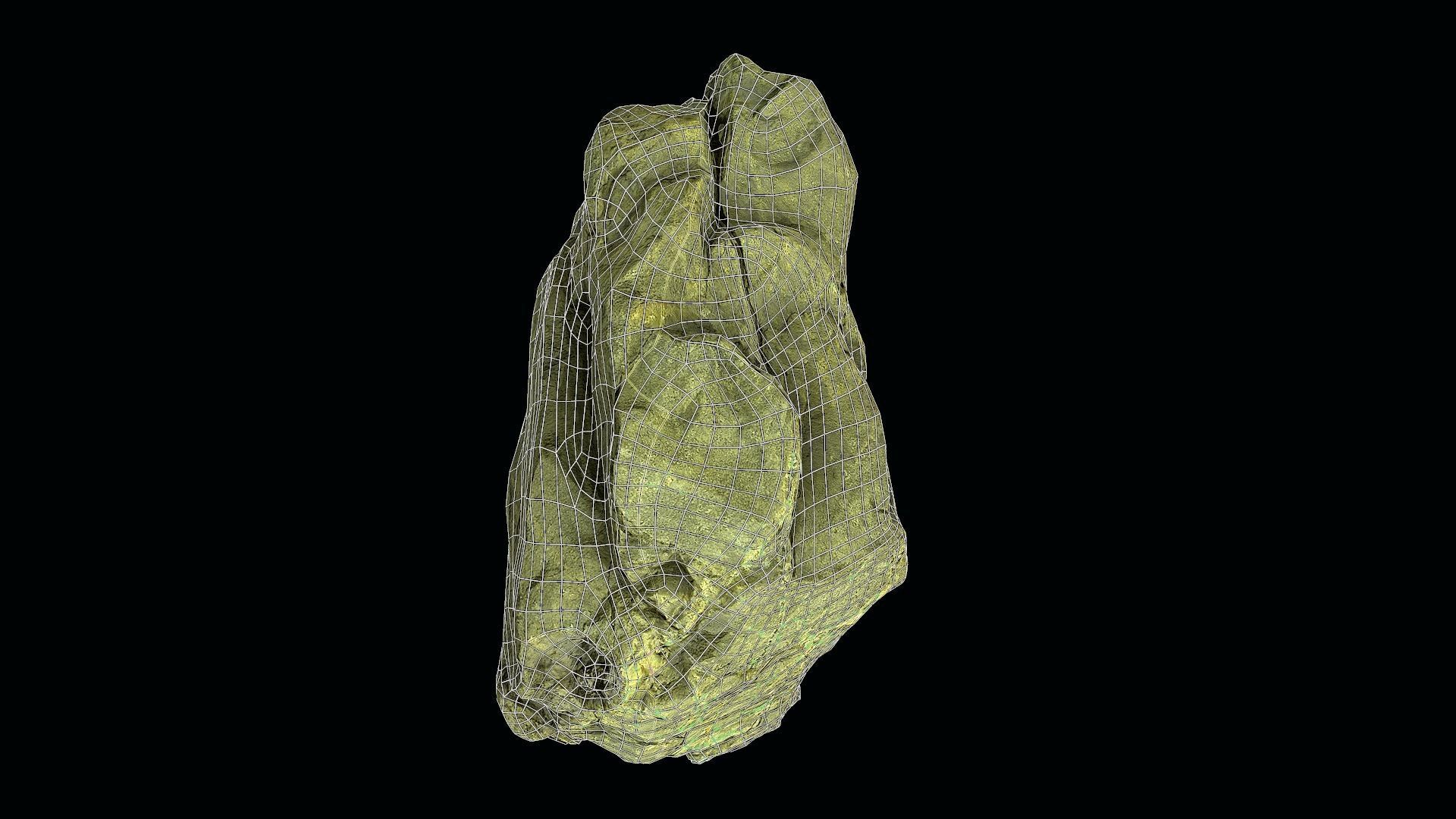 Rock low poly model piece of wood Low-poly 3D model_10