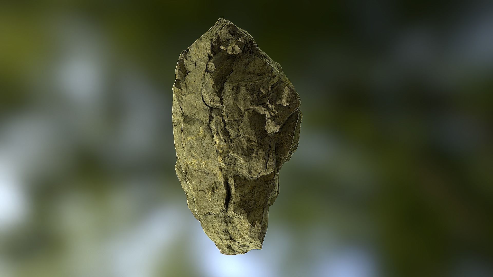 Rock low poly model piece of wood Low-poly 3D model_4