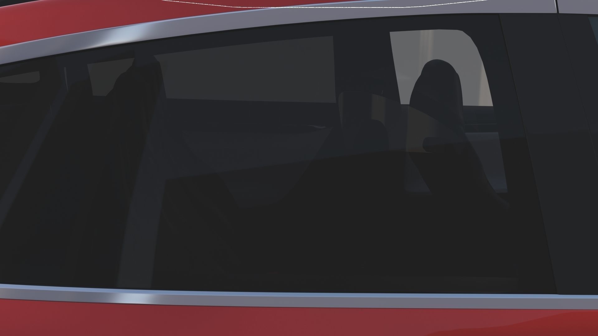 Tesla Model X Red with interior 3D model_14