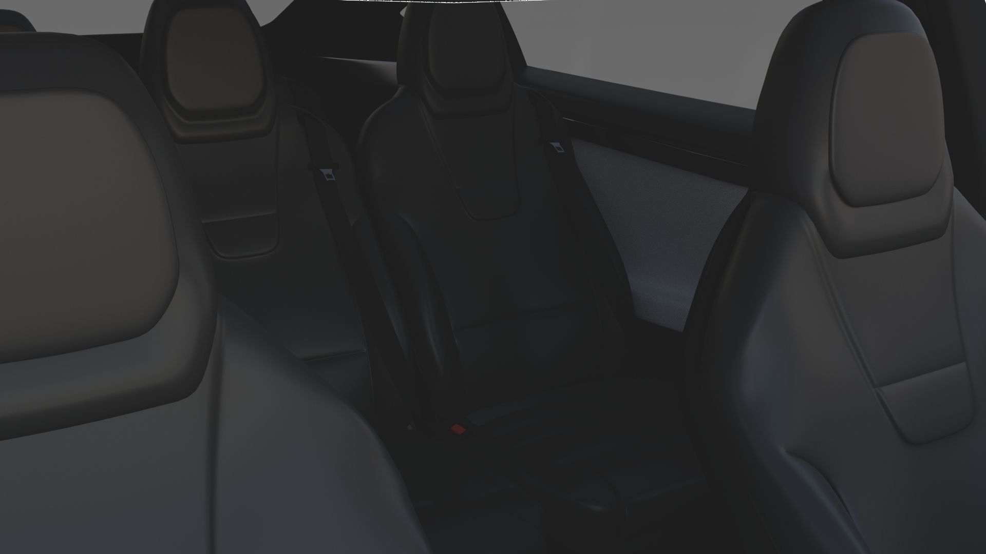 Tesla Model X Red with interior 3D model_20