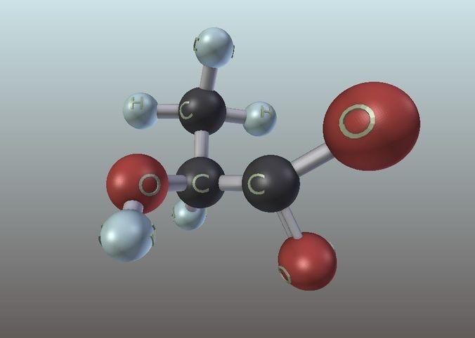Lactate Molecule 3D print model
