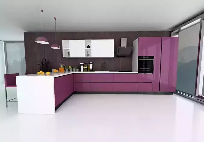 Modern kitchen interior 3D model