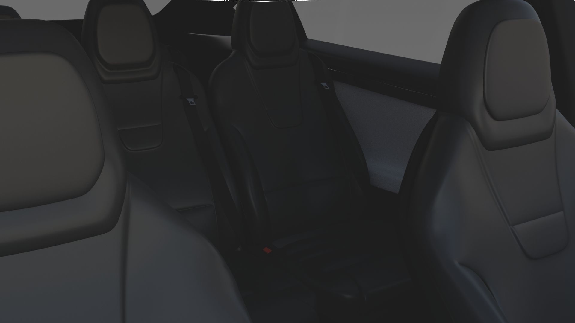 Tesla Model X Blue with interior 3D model_23