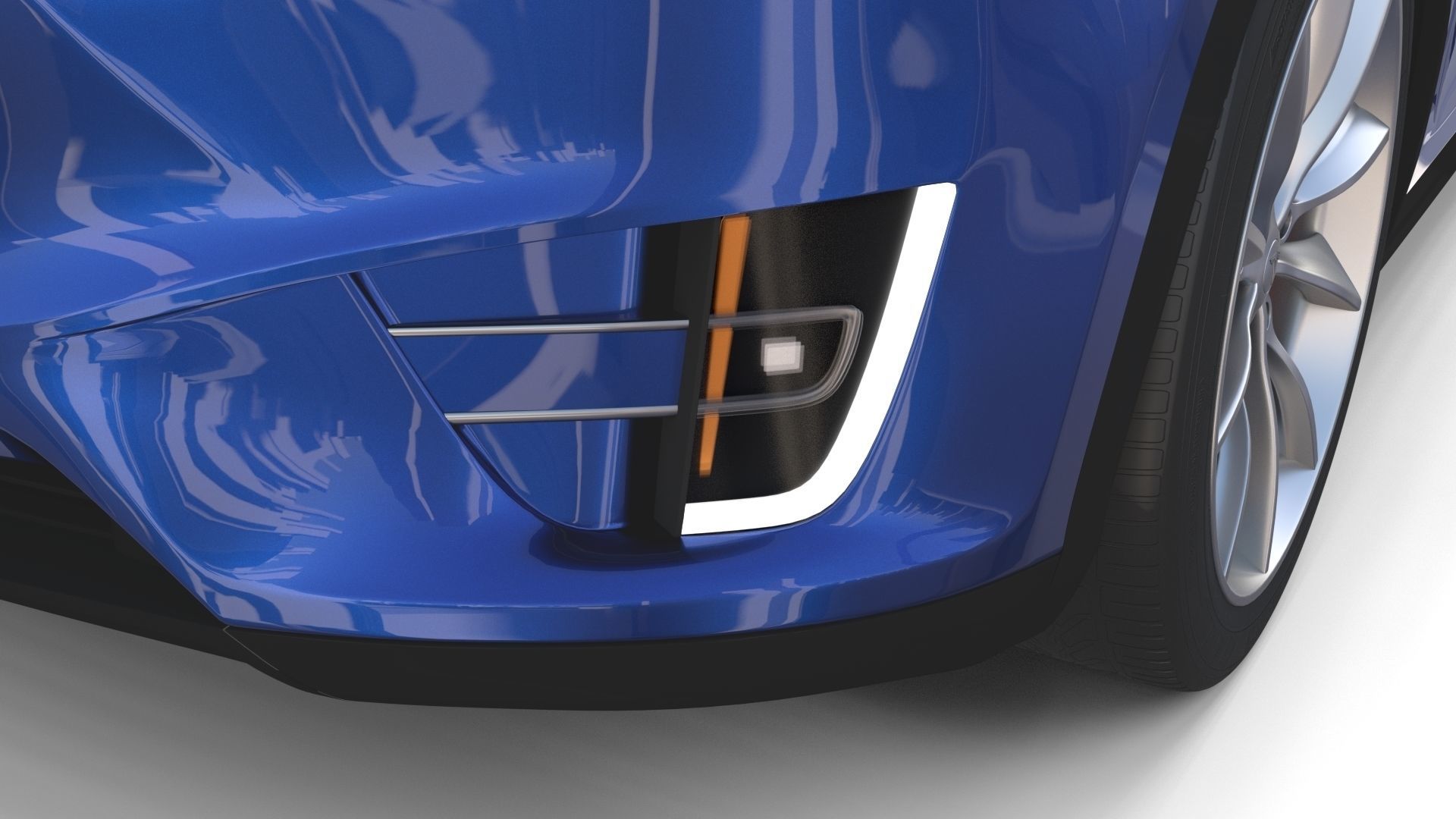 Tesla Model X Blue with interior 3D model_18