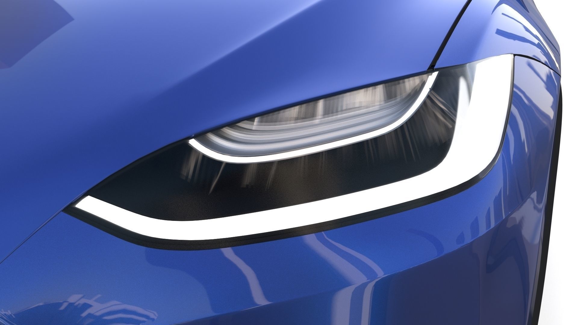 Tesla Model X Blue with interior 3D model_15