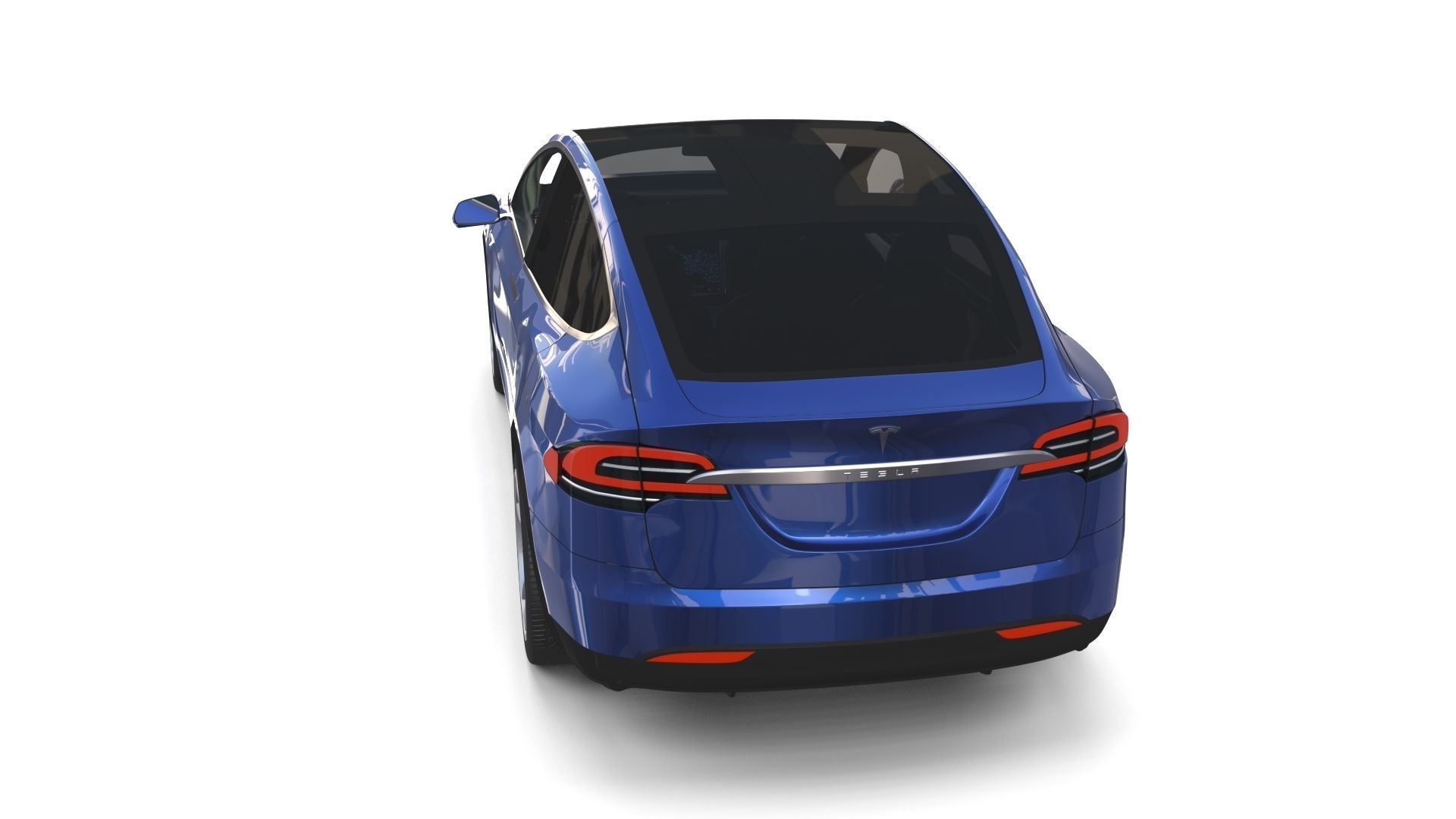 Tesla Model X Blue with interior 3D model_12