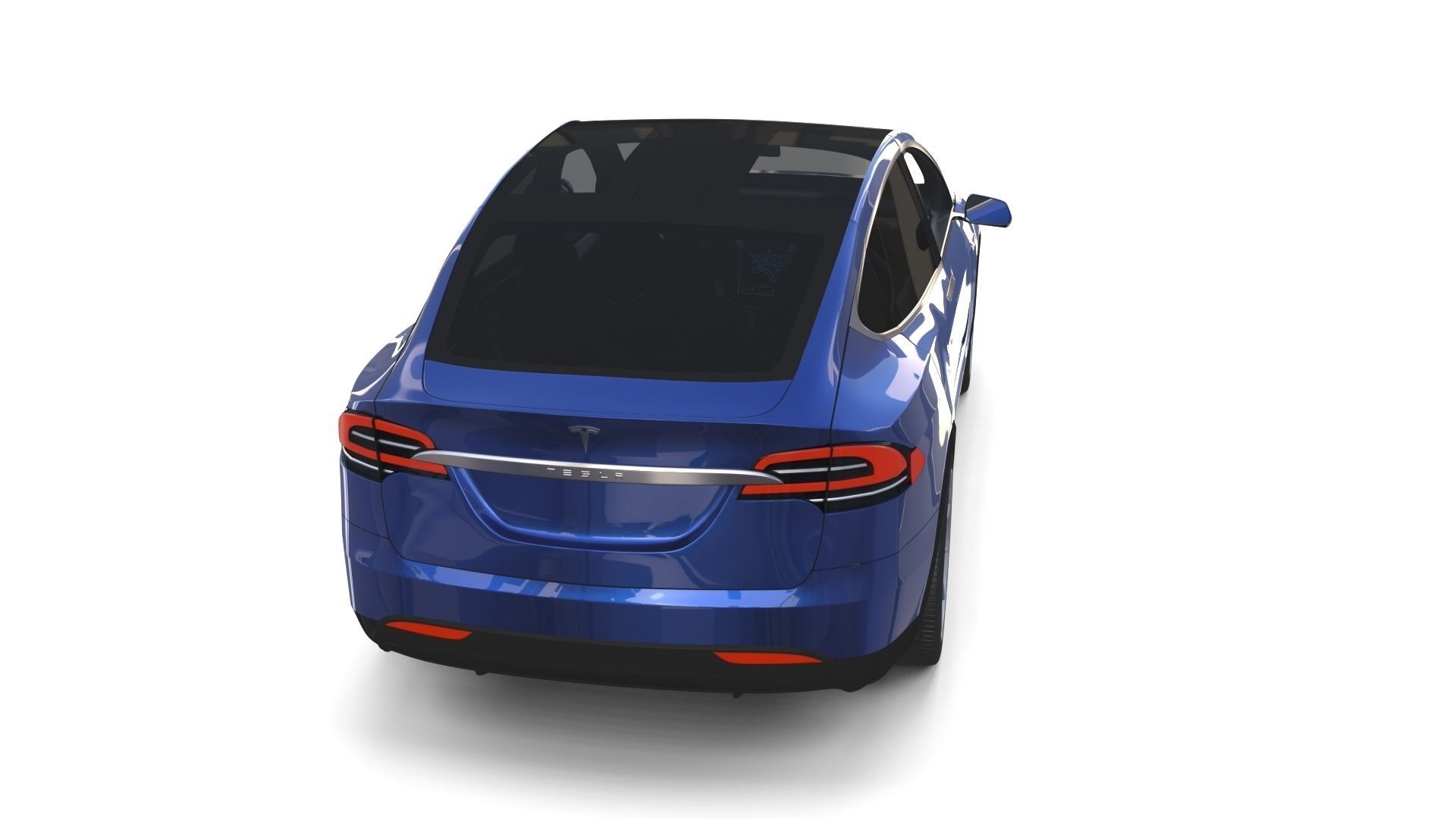 Tesla Model X Blue with interior 3D model_8