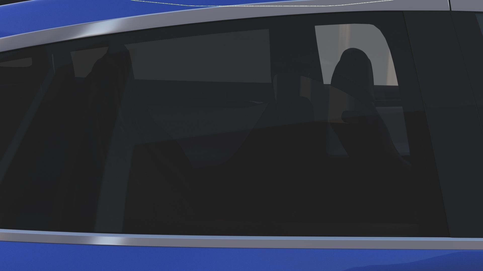 Tesla Model X Blue with interior 3D model_22