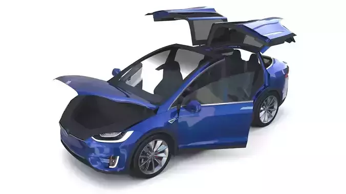 Tesla Model X Blue with interior