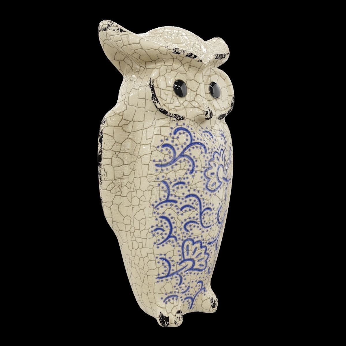Ceramics Owl model Low-poly 3D model_2