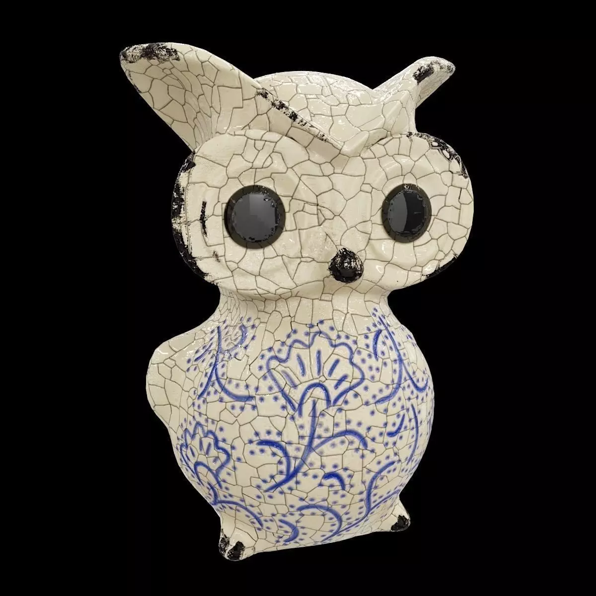 Ceramics Owl model 2 Low-poly 3D model_0