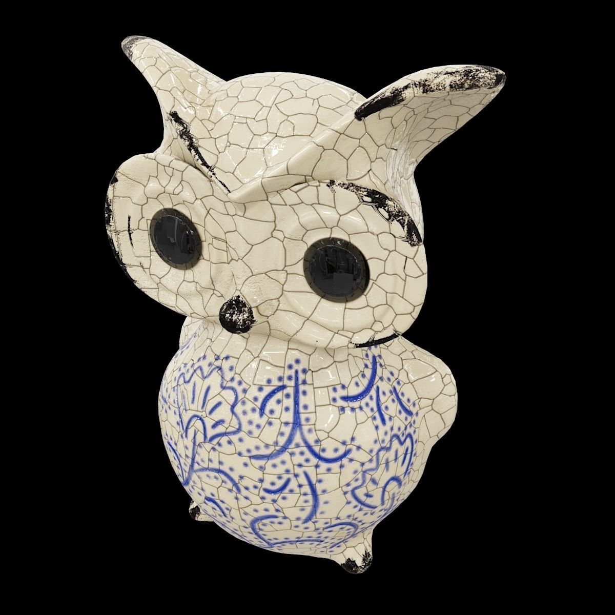 Ceramics Owl model 2 Low-poly 3D model_2