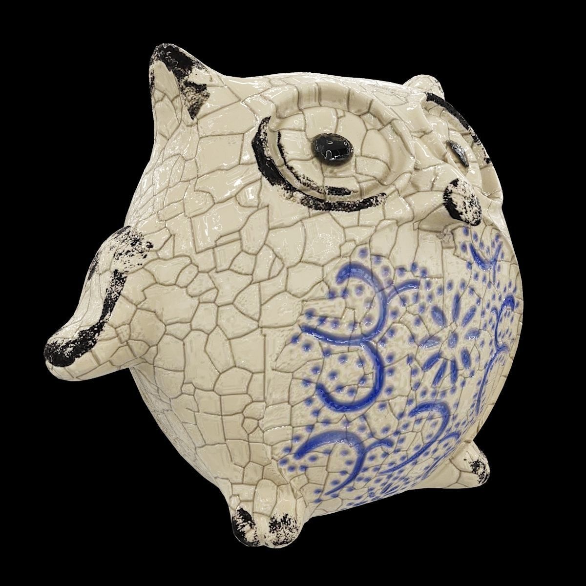 Ceramics Owl model 3 Low-poly 3D model_1