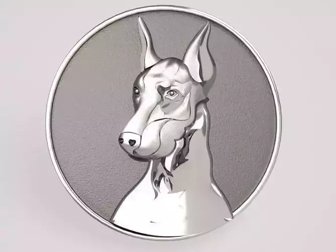 Doberman relief  - two variants 3D print model