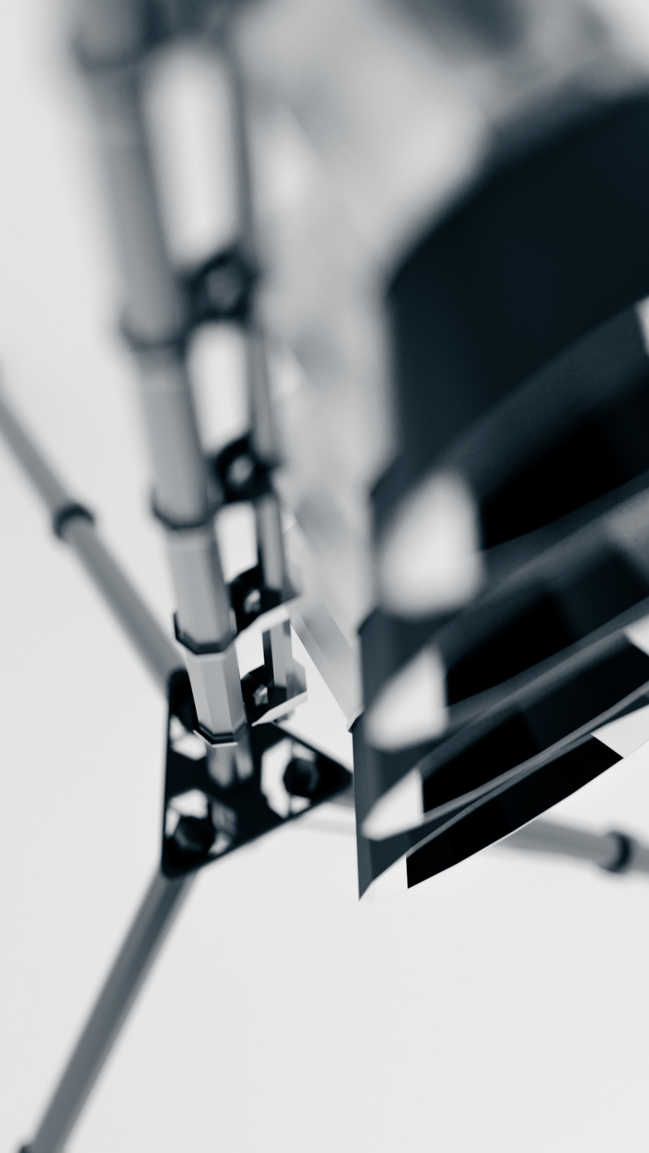 Studio Light Stand Low-poly 3D model_5