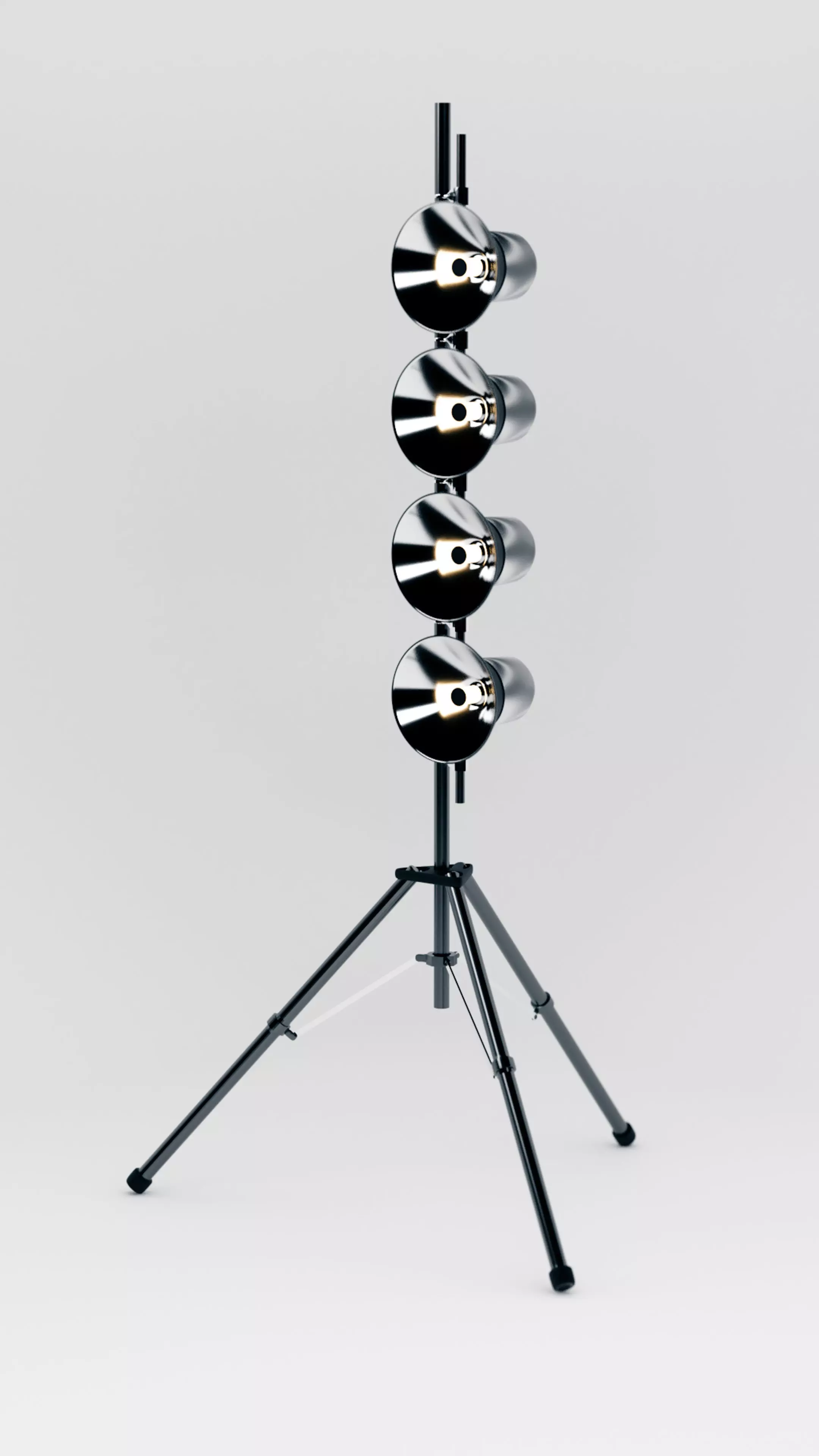 Studio Light Stand Low-poly 3D model_0