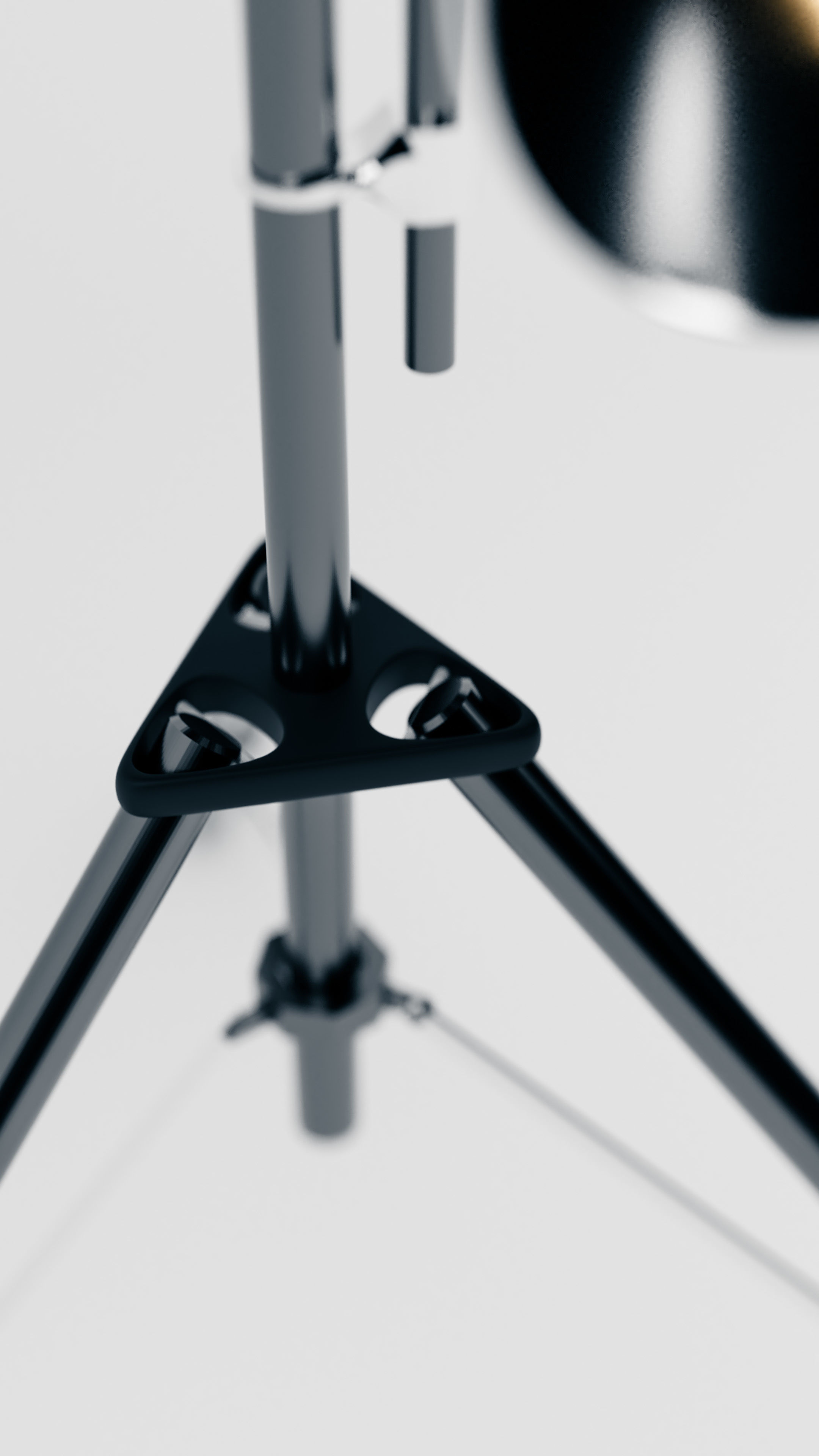 Studio Light Stand Low-poly 3D model_1