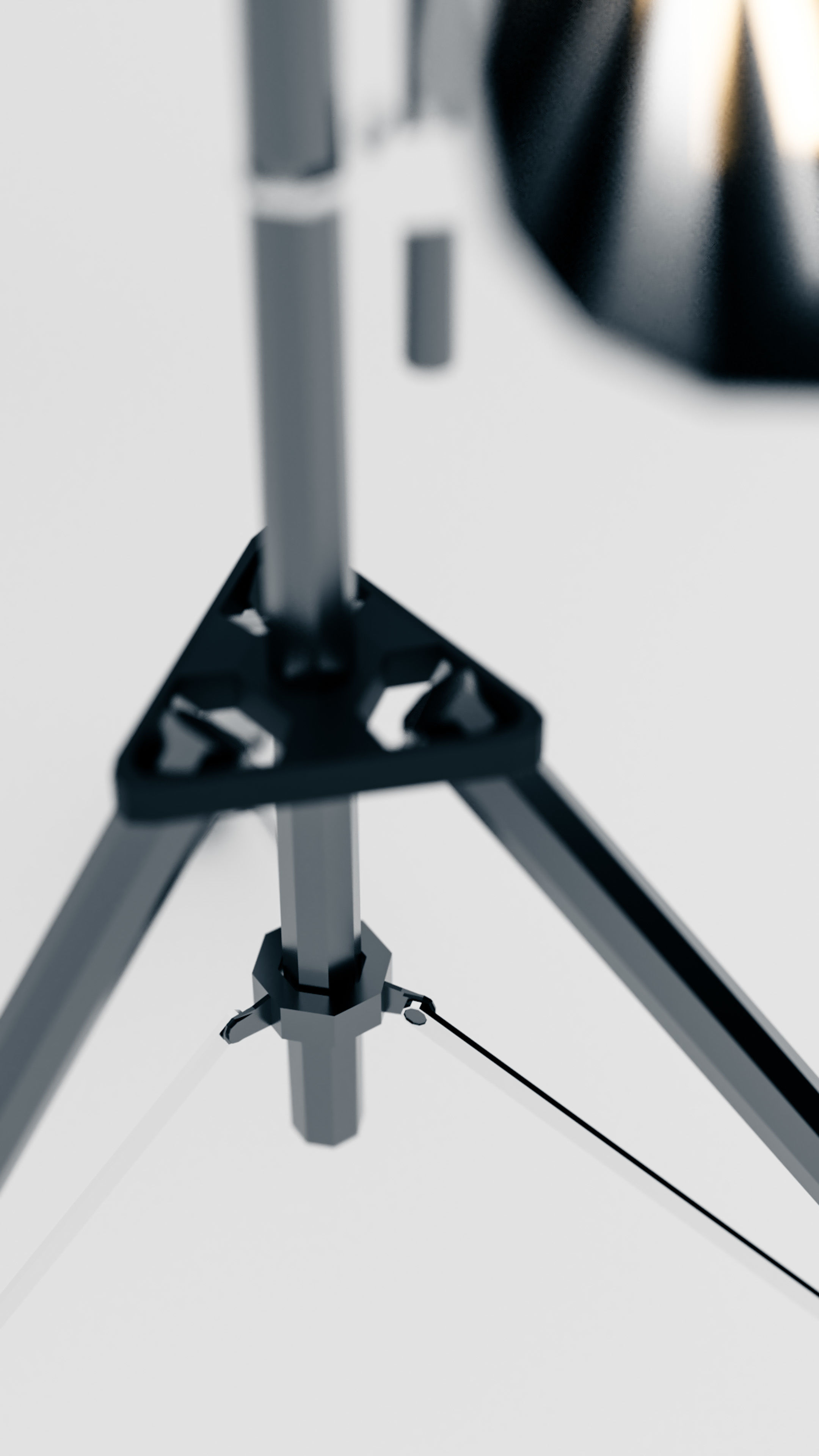 Studio Light Stand Low-poly 3D model_4