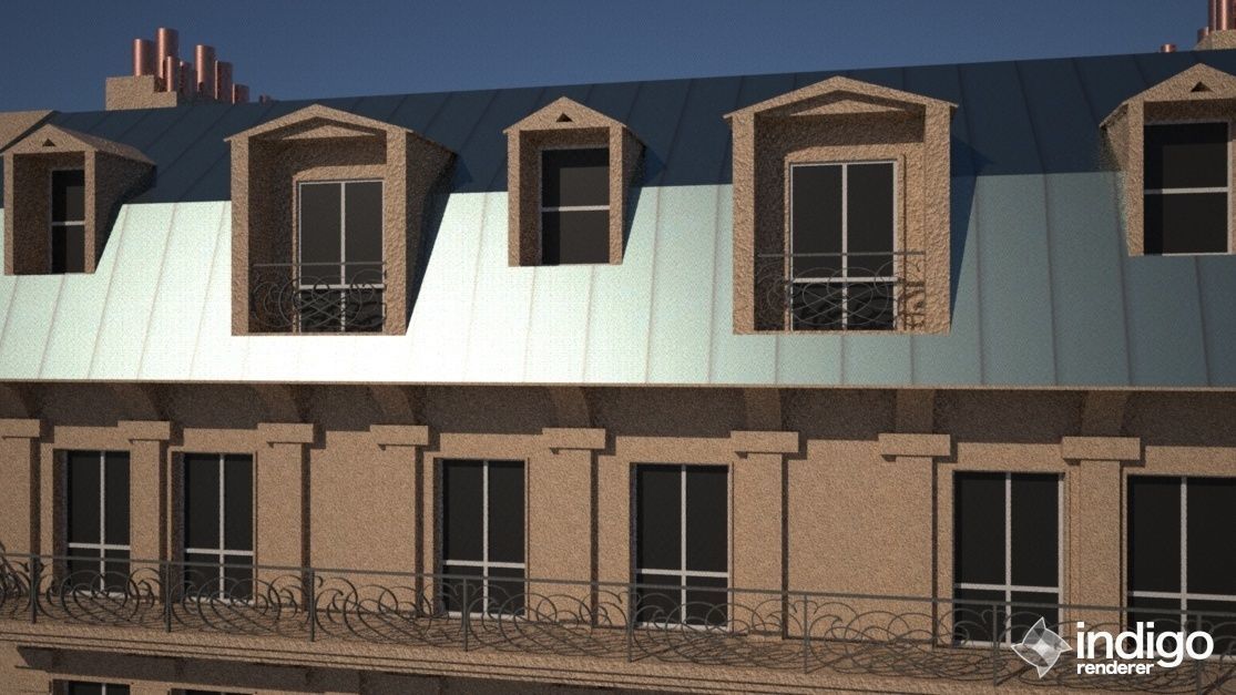 Paris Building 01 Low-poly 3D model_6