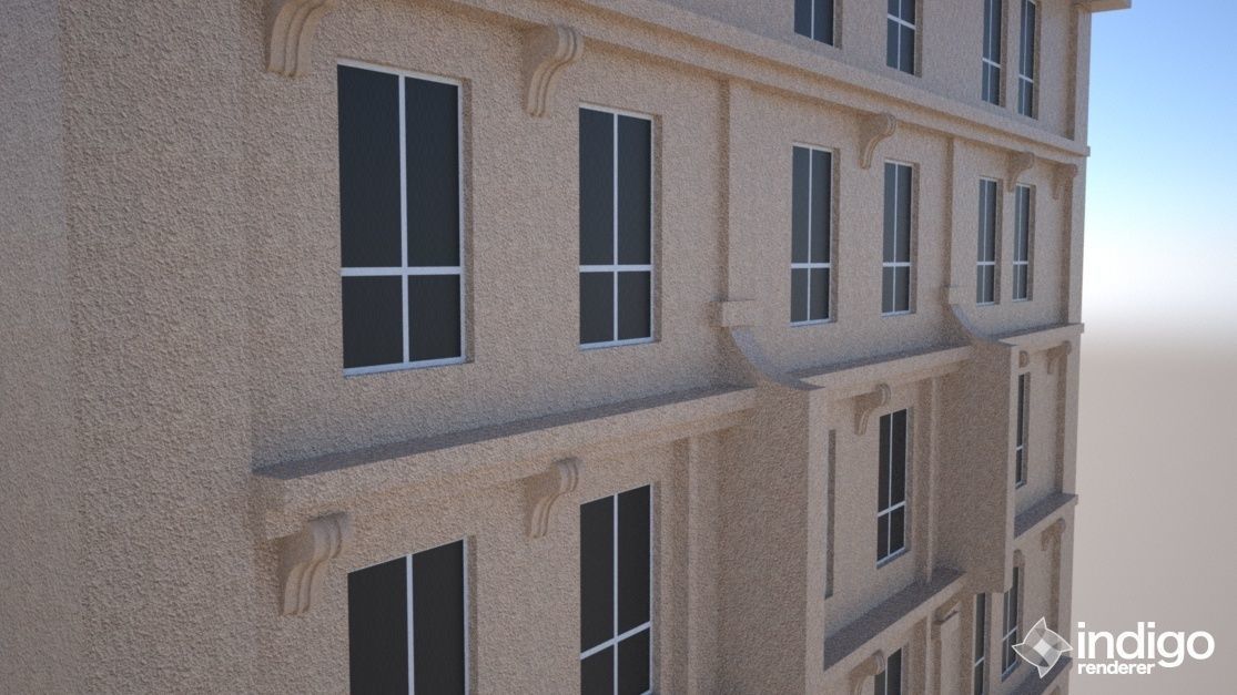 Paris Building 01 Low-poly 3D model_5