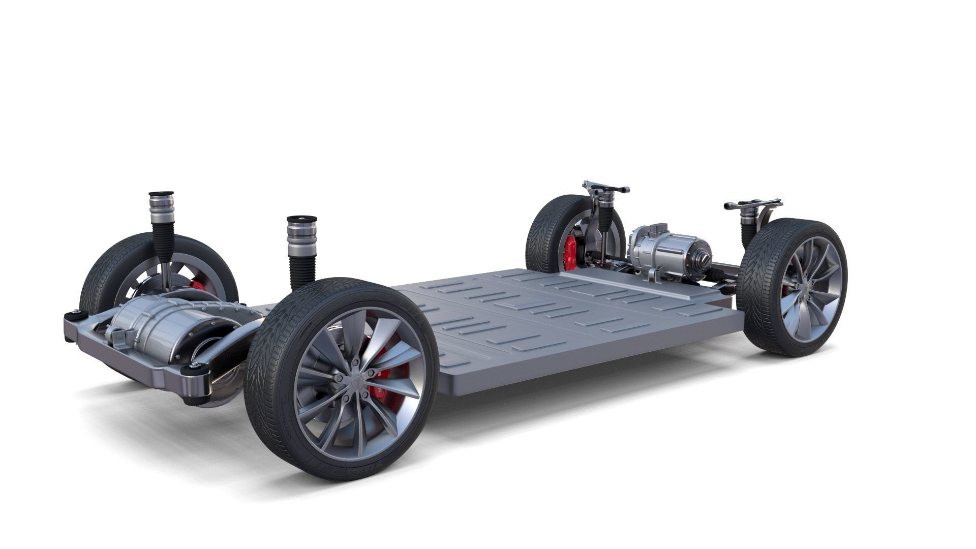 Tesla Model X P100D AWD Chassis 3D model_3