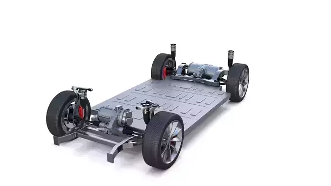 Tesla Model X P100D AWD Chassis 3D model